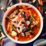healthy slow cooker chicken tortilla soup