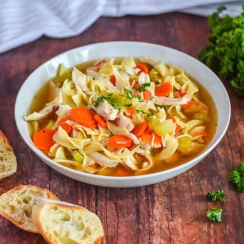 Easy Homemade Chicken Noodle Soup (Using a Whole Chicken)