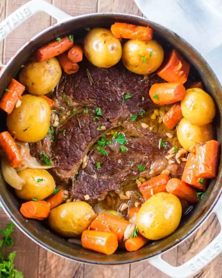 dutch oven pot roast with potatoes