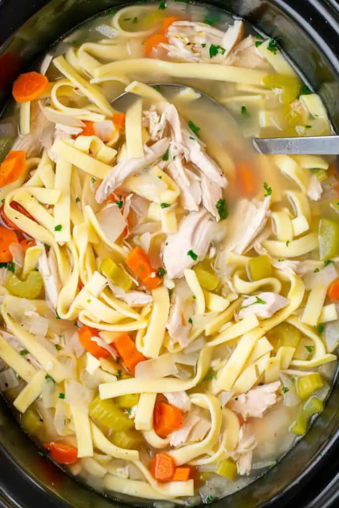 easy crockpot chicken noodle soup
